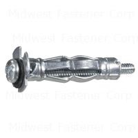 1/8"-32 Zinc Plated Steel Coarse Thread Short Pan Head Hollow Wall Anchors