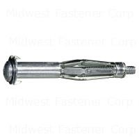 3/16"-24 Zinc Plated Steel Coarse Thread Long Pan Head Hollow Wall Anchors