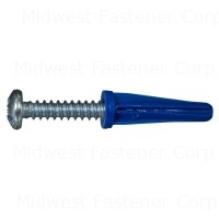 No. 8 to 10 x 7/8 Plastic Anchors with Screws