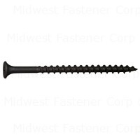 #8 x 2-1/2" Black Phosphate Steel Coarse Thread Phillips Bugle Head Drywall Screws
