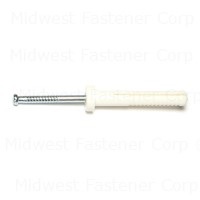 1/4" x 1-1/2" Nylon Plastic Round Head Nail Drive Anchors