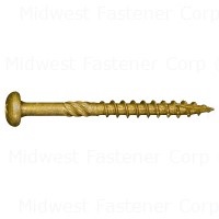 #9 x 2" Tan XL1500 Coated Steel Star Drive Pan Head Saberdrive Deck Screws
