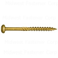 #9 x 2-1/4" Tan XL1500 Coated Steel Star Drive Pan Head Saberdrive Deck Screws