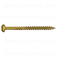 #9 x 2-1/2" Tan XL1500 Coated Steel Star Drive Pan Head Saberdrive Deck Screws