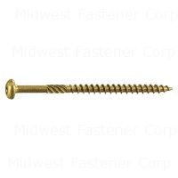 #9 x 3" Tan XL1500 Coated Steel Star Drive Pan Head Saberdrive Deck Screws