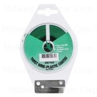 26 WG x 250' Green Plastic Coated Steel Twist Wire