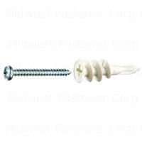 #8 x 1-1/2 TorqueMaster Drywall Anchors Plastic