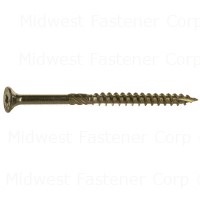 #12 x 3-1/2" Zinc Plated Steel Bugle Head Star Drive Interior Wood Screws