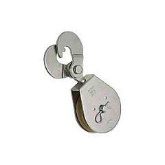 National Hardware N229-013 Pulley, Single, Scissor Hook, 0.76 in Dia Eye, 1/2 in Rope, 650 lb Workin