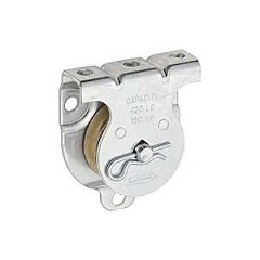 National Hardware N233-247 Pulley, Single, 3/8 in Rope, 420 lb Working Load, 1-1/2 in Sheave, Zinc