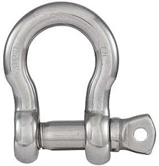 National Hardware N100-280 Anchor Shackle, 3/8 in Trade, 2200 lb Working Load, 3/8 in Dia Wire, 316 