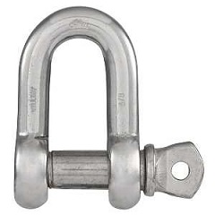 National Hardware N100-358 D-Shackle, 5/8 in, 5000 lb Working Load, 316 Grade, Stainless Steel, 1-31