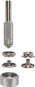 General 1265 Snap Fastener Kit, Solid Brass, Nickel