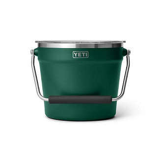 Yeti Rambler Beverage Bucket with Lid - Big Forest Green