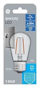 GE 14015 Appliance LED Light Bulb, 11 W Equivalent, E26 Medium Lamp Base, Clear, Soft White Light, 2