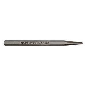 Pro 74102 Center Punch, 1/4 in Tip, 4 in L, Hex Shank