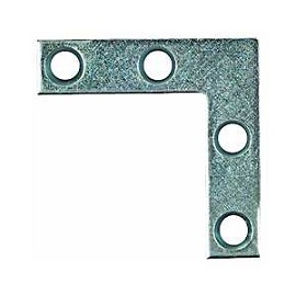 National Hardware V117 Series N114-116 Corner Brace, 4 in L, 3/4 in W, 4 in H, Steel, Zinc, 0.07 Thi