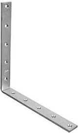 National Hardware 115BC Series N220-186 Corner Brace, 10 in L, 1-1/4 in W, 10 in H, Steel, Zinc, 1/4
