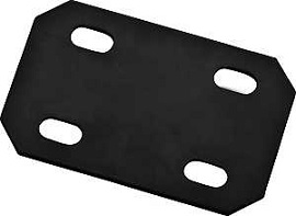 National Hardware N351-462 Mending Plate, 4.7 in L, 3 in W, 5/16 in Gauge, Low Carbon Steel, Powder-