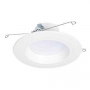 Halo RL RL56LS9FSD2W1EWH Down Light, 14.3 W, 120 V, Aluminum/Steel, White, Matte