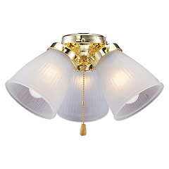 Boston Harbor Ceiling Fan Light Kit, Frosted Glass, Polished Brass, Polished Brass