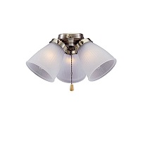 Boston Harbor CF-3FLK-AB Ceiling Fan Light Kit, Frosted Glass, Antique Brass, Antique Brass