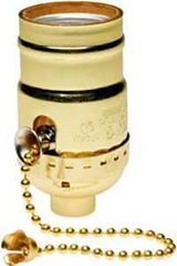 Legrand 19980PGCC10 Pull Chain Lamp Holder, 250 V, 660 W, Metal Housing Material