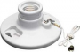 Legrand 282CC18 Pullchain Lamp Holder with Cage Neck, 250 V, 250 W, Porcelain Housing Material, Whit