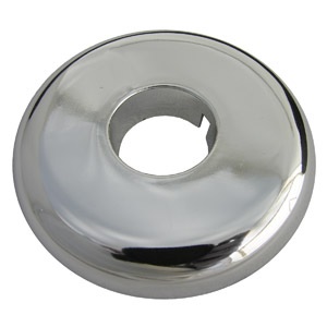 Chrome Plated Plastic, Floor & Ceiling, Split Flange ,Fits 1/2 Inch Iron Pipe