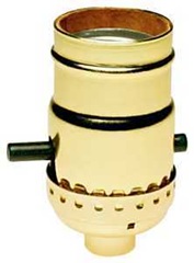 Pass & Seymour 6098PGCC20 Lamp Holder, 2 in W x 2-1/2 in H Dimensions, 250 V, 660 W, Brass/Metal Hou