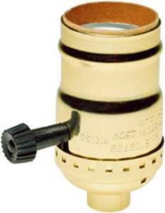 Legrand 7090PGCC10 Lamp Holder, 250 V, 250 W, Brass/Metal Housing Material