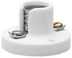 Legrand 10028 Lamp Holder, 125 V, 75 W, Plastic Housing Material, White