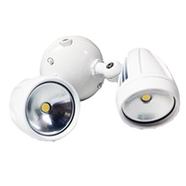 Heath Zenith HZ-8485-WH-A LED 2-Head 120 Volt 1526 Lumens 5K With Photocell Dusk-To-Dawn Flood Light