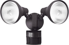 Heath Zenith HZI-5412-BZ Motion Activated Security Light, 120 V, 300 W, 2-Lamp, Halogen Lamp, Metal/