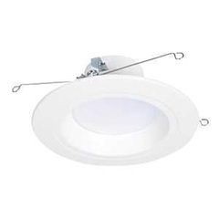 Halo RL RL56069FSD2W1EWH Down Light, 6.8 W, 120 V, Aluminum/Steel, White, Matte