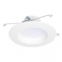 Halo RL RL56069FSD2W1EWH Down Light, 6.8 W, 120 V, Aluminum/Steel, White, Matte