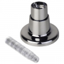 Universal, Chrome, Tub & Shower Flange, Two Piece, Adjustable, Tapered, Universal, Plastic Nipple  