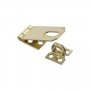 National Hardware V30 Series N102-178 Safety Hasp, 2-1/2 in L, 1 in W, Steel, Brass, 0.35 in Dia Sha