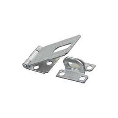 National Hardware V30 Series N102-277 Safety Hasp, 3-1/4 in L, 1-1/2 in W, Steel, Zinc, 0.44 in Dia 