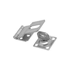 National Hardware V32 Series N102-855 Safety Hasp, 3-1/4 in L, 1-1/2 in W, Steel, Zinc, 0.41 in Dia 