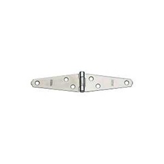 National Hardware N127-449 Strap Hinge, 1-3/16 in W Frame Leaf, 0.056 in Thick Leaf, Steel, Zinc, Fi