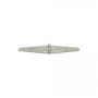 National Hardware N127-514 Strap Hinge, 1-1/4 in W Frame Leaf, 0.056 in Thick Leaf, Steel, Zinc, Fix