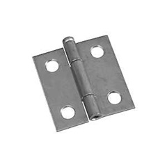 National Hardware N141-739 Narrow Hinge, 1-1/2 in W Frame Leaf, 0.045 in Thick Frame Leaf, Cold Roll