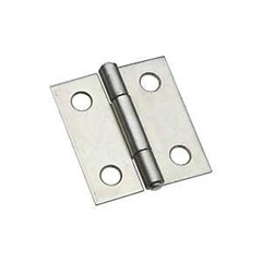 National Hardware N146-043 Narrow Hinge, 1-1/2 in W Frame Leaf, 0.045 in Thick Frame Leaf, Aluminum/