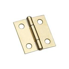 National Hardware N146-068 Narrow Hinge, 1-1/2 in W Frame Leaf, 0.045 in Thick Frame Leaf, Brass/Col
