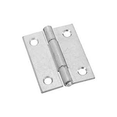 National Hardware N146-159 Narrow Hinge, 2 in W Frame Leaf, 0.056 in Thick Frame Leaf, Steel, Zinc, 