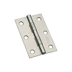 National Hardware N146-373 Narrow Hinge, 3 in W Frame Leaf, 0.065 in Thick Frame Leaf, Steel, Zinc, 