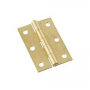 National Hardware N146-399 Utility Hinge, 3 in W Frame Leaf, 0.065 in Thick Frame Leaf, Brass/Cold R