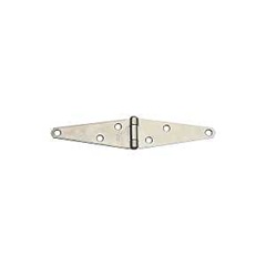 National Hardware N127-969 Strap Hinge, 1.61 in W Frame Leaf, 0.08 in Thick Leaf, Steel, Zinc, Wall 
