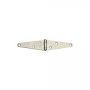 National Hardware N127-969 Strap Hinge, 1.61 in W Frame Leaf, 0.08 in Thick Leaf, Steel, Zinc, Wall 
